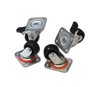 DIGITUS castors - for 19" network & server cabinets from 4 pieces, 2x lockable - rotating - 250 kg load capacity per castor
