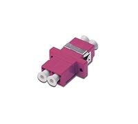 DIGITUS LWL Coupling - LC/LC - OM4 - Multimode - Fibre Optic - Network Technology - Colour: Purple