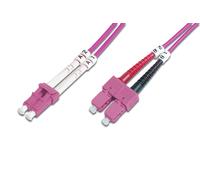 Digitus LWL patch cable OM4-2 m LC to SC fiber optic cable - LSZH - Duplex Multi