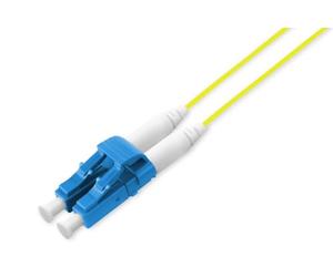 DIGITUS LWL Slim-Line Patch Cable OS2 - 3 m LC to LC - LSZH - Duplex Singlemode 09/125µ - 10 GBit/s - Yellow