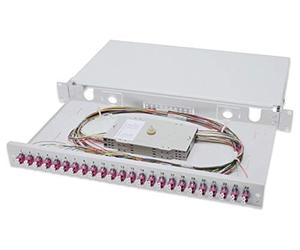 DIGITUS LWL Splice Box 24 Couplings - LC - OM4-1U 19 Inch - Multi-Mode Duplex - With Splice Cassette - Rack Mounting