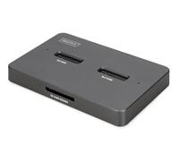 DIGITUS M.2 SSD docking station - for NVMe and SATA SSDs up to 4 TB - SD Express card reader - USB-C 3.2 Gen2 10 Gbps - for 2242, 2260, 2280, 22110 - hot-swap - black