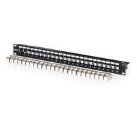 DIGITUS PatchPanel Set - 24 ports - with 24x Keystone modules DN-93615 - 500 MHz - CAT 6A - Rack mounting in 19-inch network cabinet - 1 U - Black