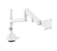 DIGITUS monitor mount - 1 screen - up to 57 inches - 27 kg load capacity - gas pressure spring - for flat and curved monitors - VESA 75x75 100x100 - rotate, swivel, tilt - white
