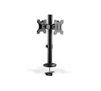 DIGITUS Monitor Mount - Desk Clamp - 2 monitors - Up to 32 inch - Up to 2X 8 kg - VESA 75x75, 100x100 - Black