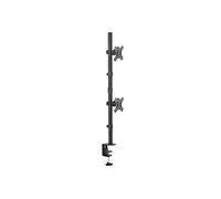 DIGITUS Monitor Mount - Desk Clamp - Dual Mount - Vertical - Up to 32 inch - VESA 75 & 100 - Black