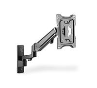 DIGITUS monitor wall mount with gas pressure spring and swivel arm - for 17-43" screens - 23 kg max. load - VESA 75x75 & 100x100 - swivelling, tilting, rotating and height-adjustable - black