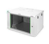 DIGITUS network cabinet 19 inch 7 U cabinet - wall mounting - 450 mm depth - max. load 60 kg - Dynamic Basic - glass door - Grey