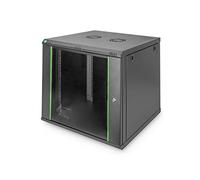 Digitus Network cabinet - 19 inch rack - 12U - 600 mm depth - 470 mm maximum usable depth - wall mounting - load capacity 60kg - safety glass door - Dynamic Basic series - black