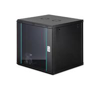 DIGITUS Network Cabinet - 19-inch Rack 12U - Unassembled - Wall-mounted - 600 mm depth - 470 mm usable depth - 60 kg load capacity - Glass door - Dynamic-N Series - Black