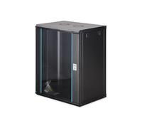 DIGITUS Network Cabinet - 19-inch Rack 16U - Unassembled - Wall-mounted - 450 mm depth - 320 mm usable depth - 60 kg load capacity - Glass door - Dynamic-N Series - Black