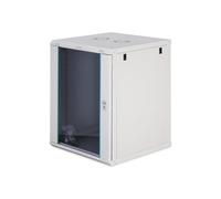 DIGITUS Network Cabinet - 19-inch rack 16U - Unassembled - Wall-mounted - 600 mm depth - 470 mm usable depth - 60 kg load capacity - Glass door - Dynamic-N Series - Grey