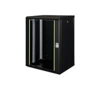 DIGITUS Network cabinet - 19-inch rack - 16U - Wall mounted - 450mm depth - load capacity 100kg - Unique Series - black