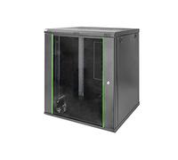 Digitus Network cabinet - 19 inch rack - 7U - 600 mm depth - 470 mm maximum usable depth - wall mounting - load capacity 60kg - safety glass door - Dynamic Basic series - black
