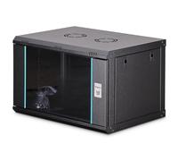 DIGITUS Network Cabinet - 19-inch Rack 7U - Unassembled - Wall Mount - 450 mm Depth - 320 mm Usable Depth - 60 kg Load Capacity - Glass Door - Dynamic-N Series - Black