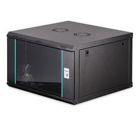 DIGITUS Network Cabinet - 19-inch Rack 7U - Unassembled - Wall-mounted - 600 mm depth - 470 mm usable depth - 60 kg load capacity - Glass door - Dynamic-N Series - Black
