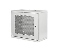 Digitus network cabinet - 19-inch rack 9 U - Unassembled - Wall mounting - 400 mm depth - Load capacity 60 kg - Perforated door - SOHO series - Grey