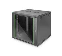 Digitus Network cabinet - 19 inch rack - 9U - 450mm depth - 320 mm maximum usable depth - wall mounting - load capacity 60kg - safety glass door - Dynamic Basic series - black