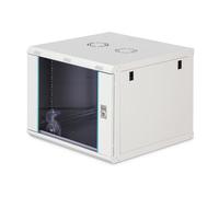 DIGITUS Network Cabinet - 19-inch Rack 9U - Unassembled - Wall-mounted - 600 mm depth - 470 mm usable depth - 60 kg load capacity - Glass door - Dynamic-N Series - Grey