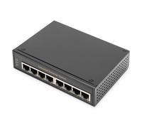 DIGITUS network switch 8-port - DIN rail mounting - Gigabit Ethernet RJ45 socket