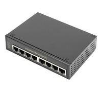 DIGITUS network switch 8-port - DIN rail mounting - Gigabit Ethernet RJ45 socket