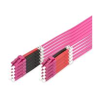 Digitus OM4 fibre-optic cable - 2 m - 5 pieces - LC to LC - Duplex | 1/10/40/100 Gbit/s - MM Multimode Fibre-Optic LAN Cable - Fibre type: 50/125 µ - Violet
