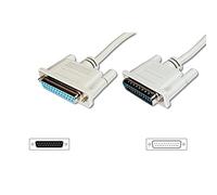 DIGITUS Parallel Connection Cable - D-Sub 25 to D-Sub 25 - Plug to Socket - 10.0m - Extension Cable - Beige