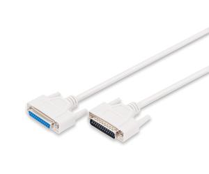 DIGITUS Parallel Connection Cable - D-Sub 25 to D-Sub 25 - Plug to Socket - 2.0m