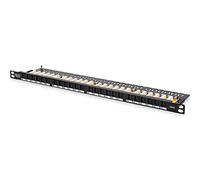 DIGITUS Assmann patch panel, shielded black Black 24-Port