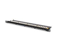 Digitus patch panel - 19-inch - Cat-6-24-port RJ45 - Unshielded - LSA patch field - Rack mount 0.5U - Black
