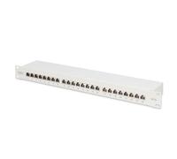 Digitus patch panel - 19-inch - Cat-6A - 24-port RJ45 - Shielded - LSA patch field - Rack mount 1U - Grey