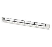 Digitus patch panel - modular - for Keystone modules - 19-inch - 24-port - shielded - rack-mountable 1U - grey