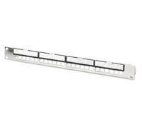 Digitus patch panel - modular - for Keystone modules - 19-inch - 24-port - shielded - rack-mountable 1U - grey