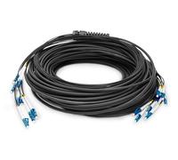 DIGITUS DK-2A338UE50BK-BBB - Fibre Optic Cable OS2 - 150 m - LC (UPC) to LC (UPC) - 8 Fibres Breakout Cable - 1/10 Gbit/s - SM Singlemode Fibre Optic Cable - Fibre: G.657.A1 9/125 µ - Black