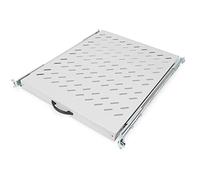 DIGITUS Pull-out shelf - 19-inch - 1U - Front & rear mounting - Load capacity 25 kg - For network cabinets & server cabinets - From 800 mm cabinet depth - Grey