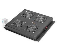 DIGITUS Roof Fan Unit for NW Cabinet (Dynamic/Unique) & SRV Cabinet (Dynamic) - 4x Fans - Thermostat - Black