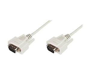 DIGITUS Serial Connection Cable - D-Sub 9 to D-Sub 9 - Plug to Plug - 3.0m - RS-232 - RS-485 - Beige