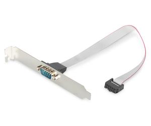 DIGITUS Serial Port Slot bracket - Adapter cable - IDC 10-pin to D-Sub 9 - Socke