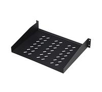DIGITUS fixed shelf - 19-inch - 2U - front mounting - load capacity 25 kg - for network cabinets & server cabinets - from 800 mm cabinet depth - black