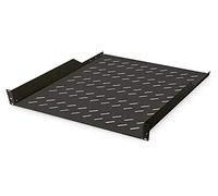 DIGITUS fixed shelf - 19-inch - 2U - front mounting - load capacity 25 kg - for network cabinets & server cabinets - from 800 mm cabinet depth - black