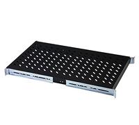 DIGITUS Shelf - Variable depth - For fixed installation - 19-inch - 1U - Load capacity 100 kg - For network cabinets & server cabinets - From 1000 mm cabinet depth - 1U - Black