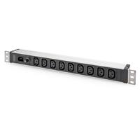 Digitus Socket Strip with Aluminum Profile. 9-way. IEC C14 input