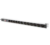 Digitus Socket strip with aluminum profile with switch and surge prote