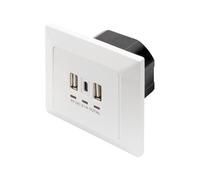 DIGITUS Socket with USB A & USB-C Ports, flush mounted Digitus