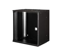 Digitus SoHo Pro Metal Wall Mount Network Cabinet, 12U, Black, 400 mm Deep, 60 kg Weight Capacity