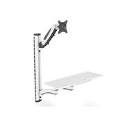 DIGITUS Standing/sitting workstation - Monitor mount & shelf - Wall mounting - 1x gas pressure spring 1x double articulated arm - 1 monitor - Up to 27 inch - VESA 75x75, 100x100 - Black