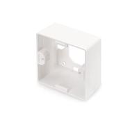 DIGITUS Surface-mounted frame - For junction boxes and network box - German layout - 80 x 80 mm - 42 mm depth - White RAL9003