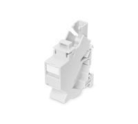 DIGITUS Top-hat rail adapter for keystone module - 1 port - 45° angled - labelli