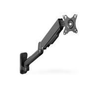DIGITUS monitor wall mount with gas pressure spring and swivel arm - for 15-32" screens - 9 kg max. load - VESA 75x75 & 100x100 - swivelling, tilting, rotating and height-adjustable - black