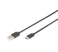 Digitus AK-300154-010-S USB cable USB-C to USB-A Black 1.00 m Flexible
